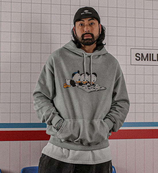 (XL-6XL)<BR>비소카 顔料 フードティーシャツ