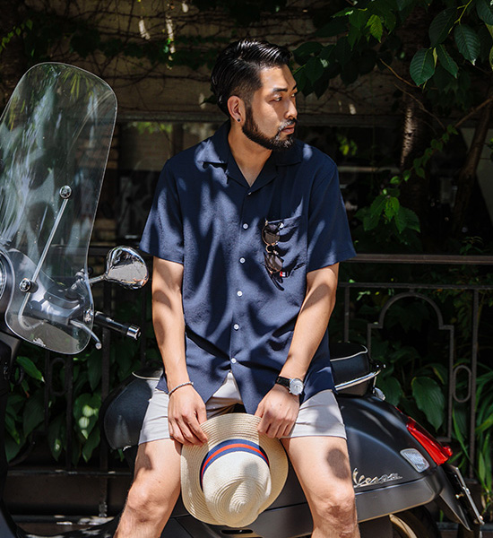 (M~5XL)<br>カプチーノ  半袖シャツ