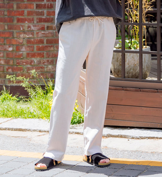 (2XL-4XL)<BR>뜨랏 ワイドバンディングパンツ