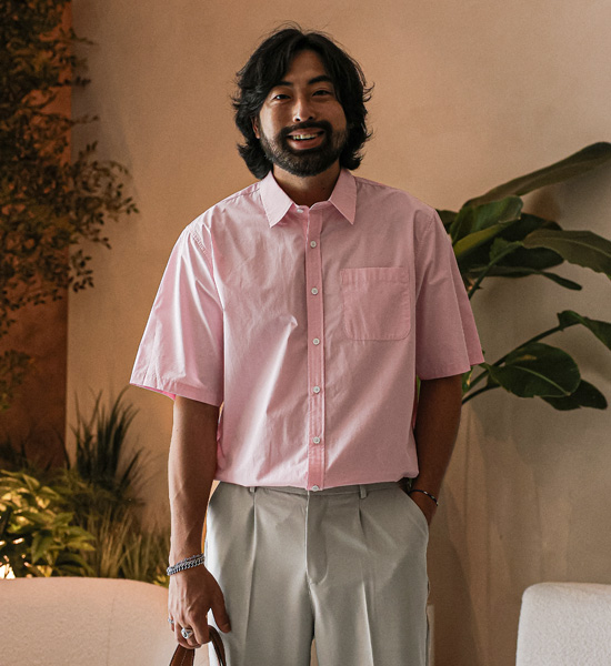 (L-6XL)<BR>모카렌 半袖シャツ