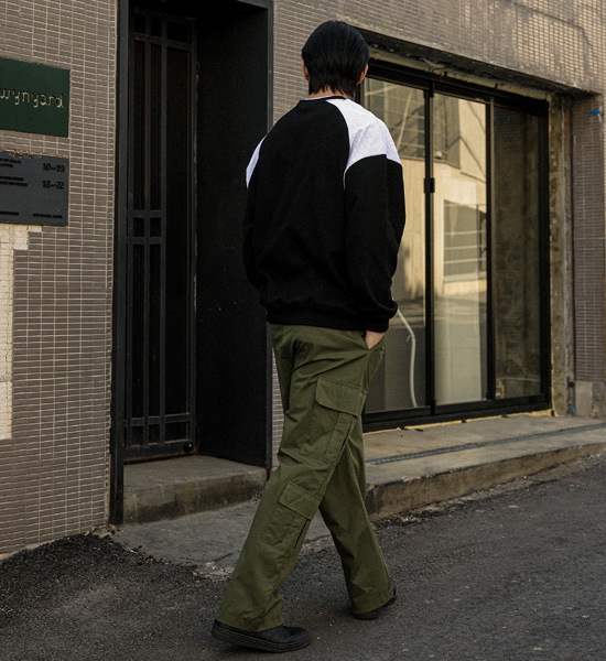 (M-5XL)<br>라메틴 배색맨투맨