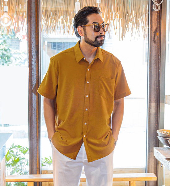 (L-5XL)<br>캐플란 冷却 スパン半袖シャツ