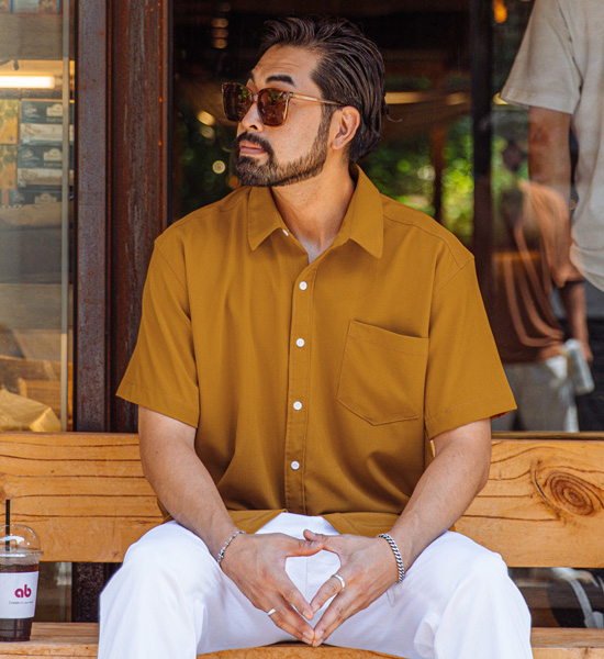 (L-5XL)<br>캐플란 冷却 スパン半袖シャツ