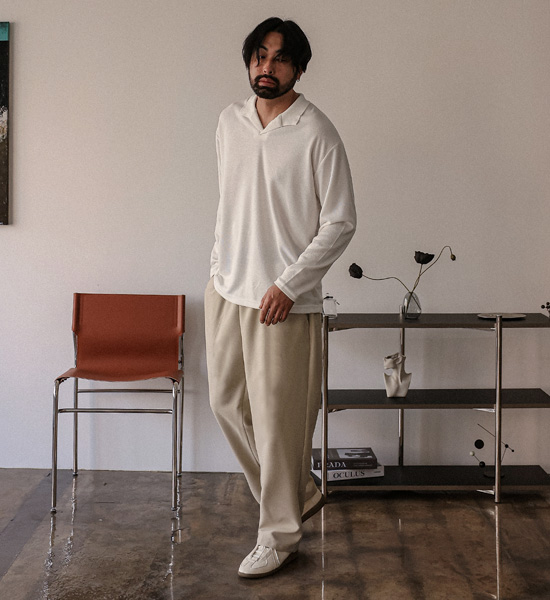 (L-5XL)<BR>고린드로 標準フィット バンディングスラックス 66