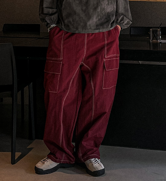 (XL-6XL)<BR>카소타 セミワイドフィット カーゴバンディングパンツ