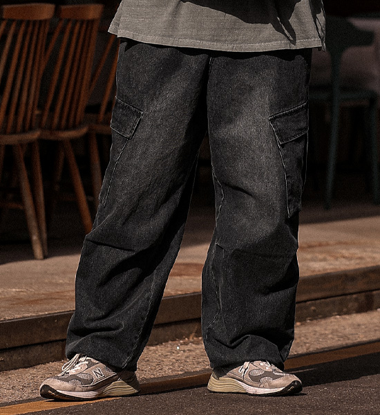 (XL-6XL)<BR>미타칼 セミワイドフィット カーゴデニム バンディングパンツ RA-1082