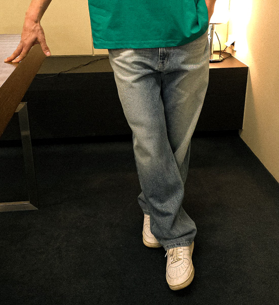 (S-3XL)<br>퍼루핀 標準フィット デニムパンツ #09