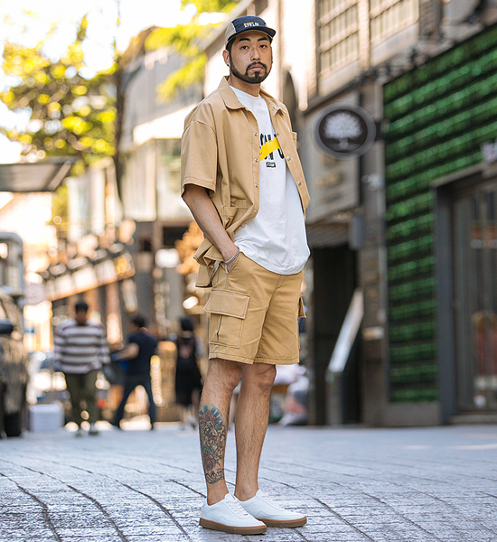 (XL~6XL)<BR>마르틴 半そで シャツ&ジャケット+핫앤콜드 カーグ バンディング半ズボン
