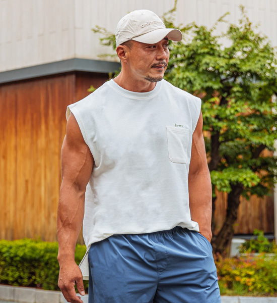 (L~5XL)<br>러버포켓 袖なし