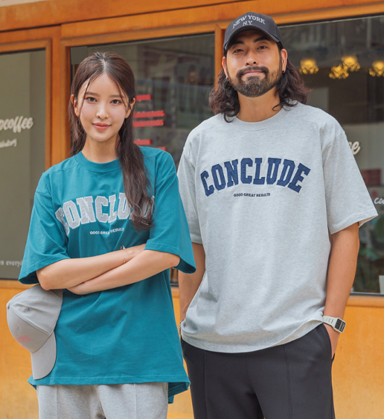 (L~5XL)<br>컨클루드 刺繍半袖シャツ