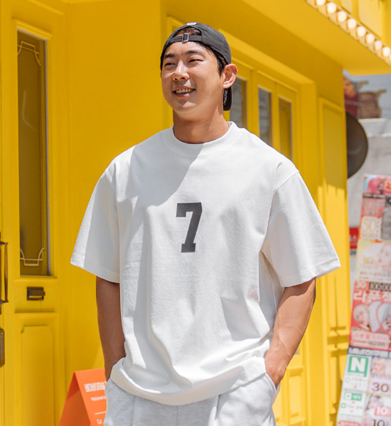 (L-3XL)<br>럭카운 7번 半そでティー 6092