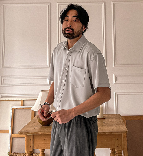 (L-5XL)<br>캐플란 冷却 スパン半袖シャツ