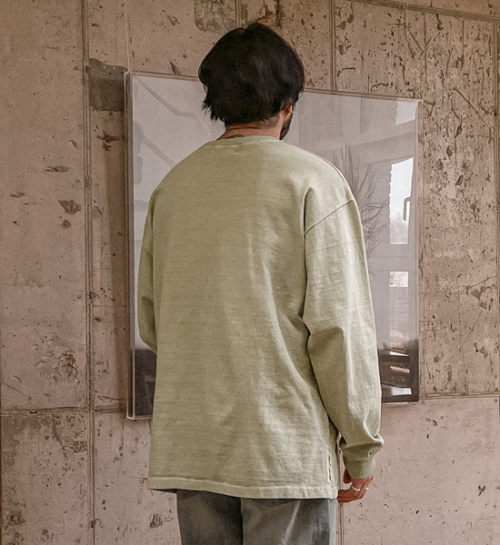 (XL-4XL)<BR>나프니 顔料 長袖Tシャツ