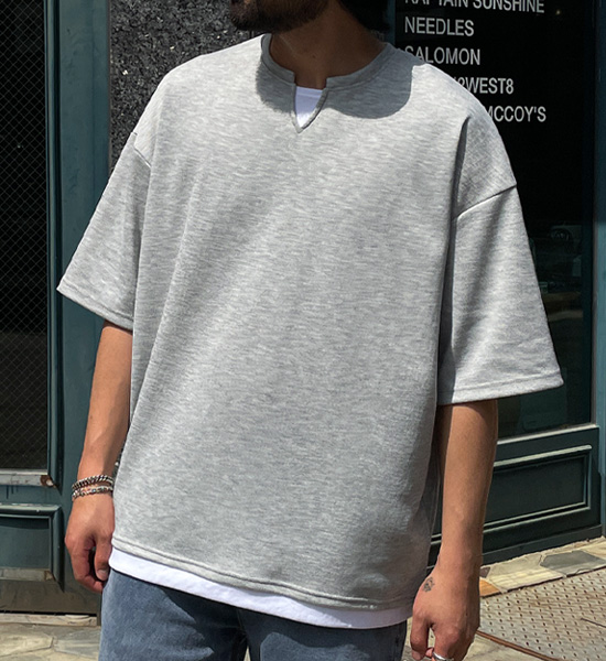 (XL-6XL)<BR>반드라 レイヤード 半そでティー