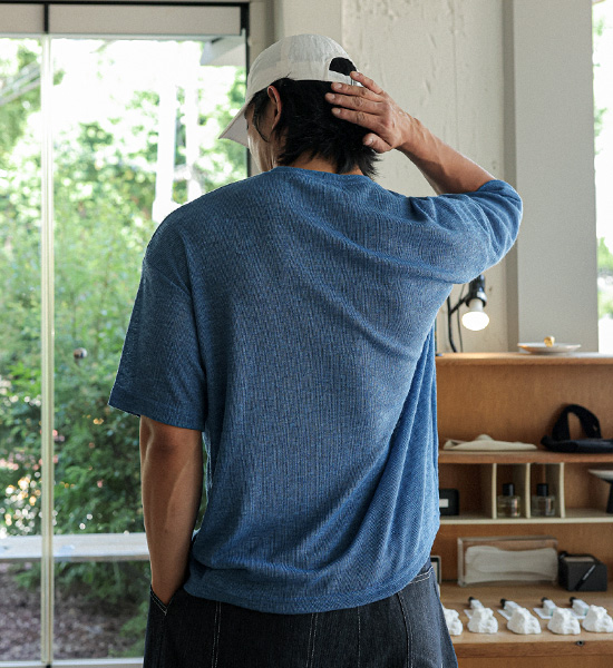 (L-5XL)<BR>타즈하 린넨반팔티