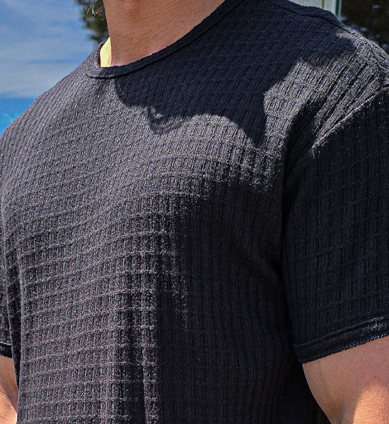(L-5XL)<BR>토니헤일 正方形 半袖のニット