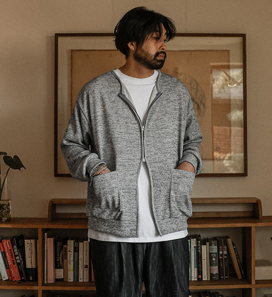 (XL-4XL)<BR>노르코마 リブニット カーディガン