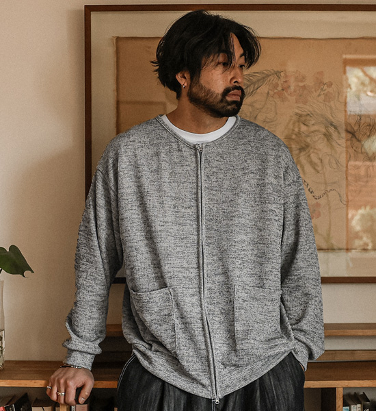 (XL-4XL)<BR>노르코마 リブニット カーディガン