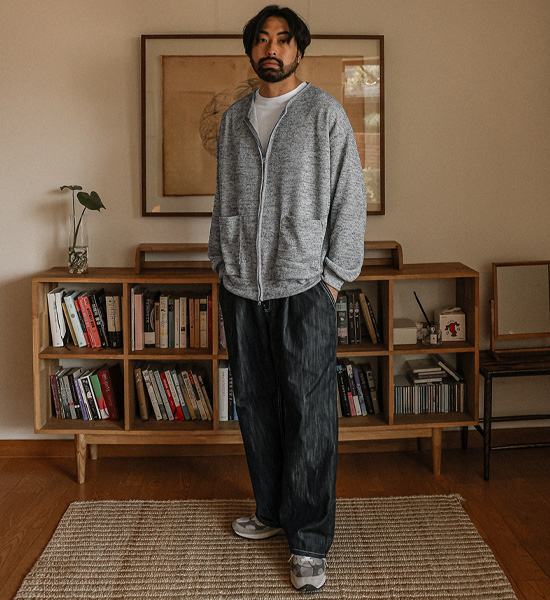 (XL-4XL)<BR>노르코마 リブニット カーディガン