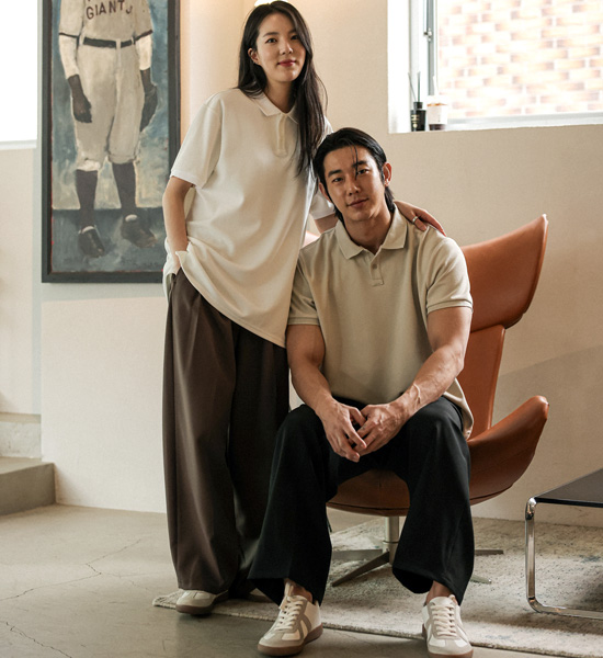 (L-5XL)<br>덴트러머 半袖襟Tシャツ