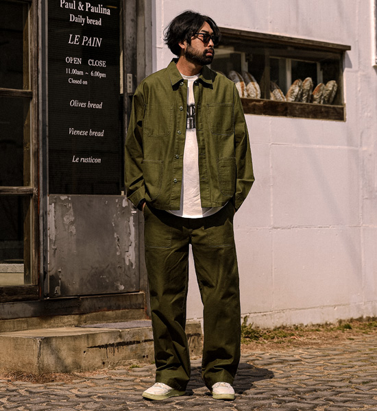 (L-5XL)<br>러비언 セミワイドフィット ズボンをはく