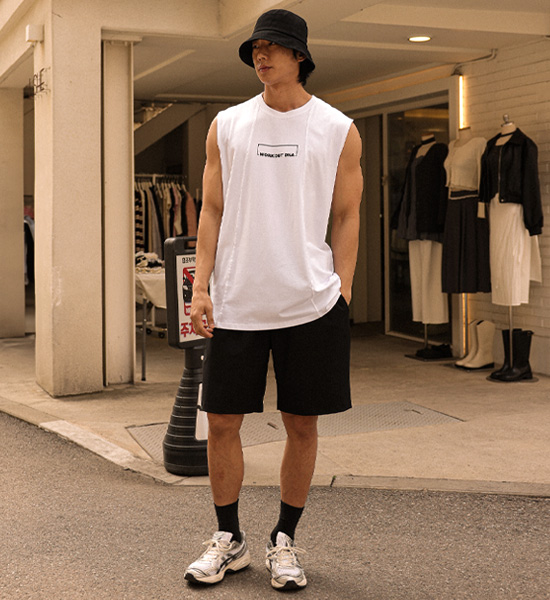 (L-5XL)<br>디트로니 モダルノースリーブ T020<br><font color="#072c81"><B>[ W.DNA ]</B></font>