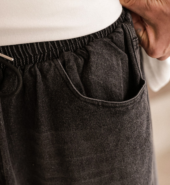 (XL-6XL)<BR>파코야 標準フィット デニムバンディングパンツ RA-1081