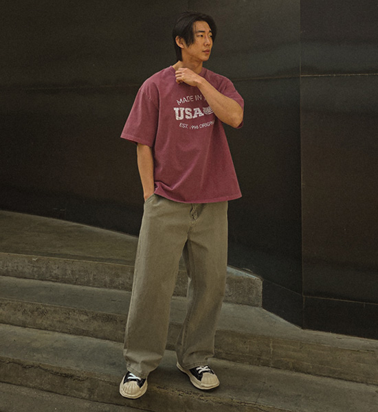 (M-5XL)<BR>모라이즈 顔料 半そでティー