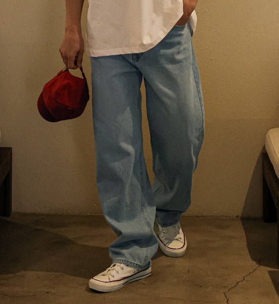 (S-3XL)<BR>라로사 標準フィット デニムパンツ #11