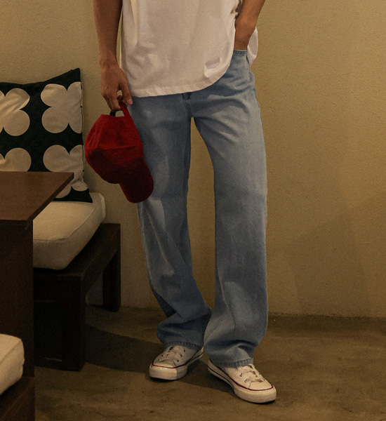 (S-3XL)<BR>라로사 標準フィット デニムパンツ #11