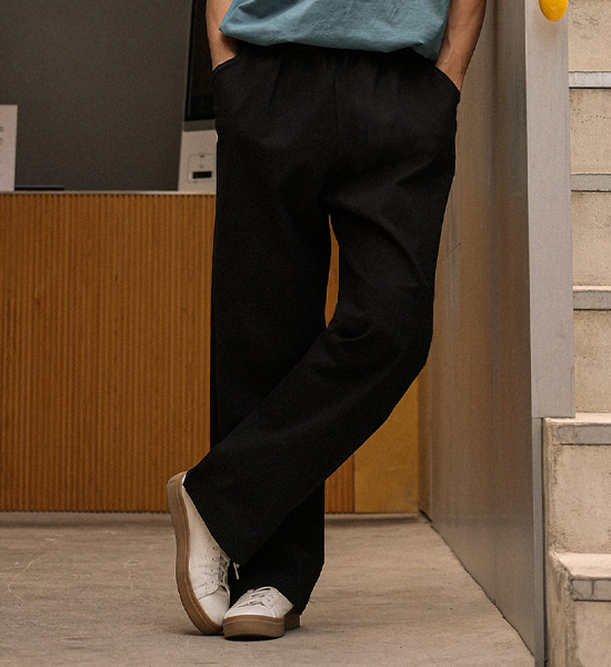 (M-4XL)<BR>아타라나 セミワイドフィット バンディングパンツ