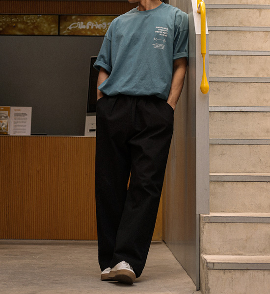 (M-4XL)<BR>아타라나 セミワイドフィット バンディングパンツ