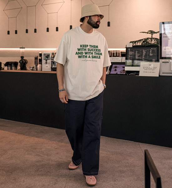시그론 セミワイドフィット デニム·カーゴ バンディングパンツ