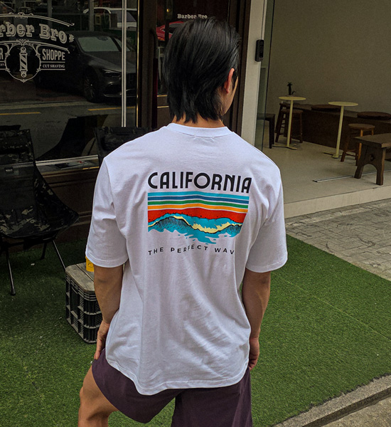 (L-5XL)<BR>카라빈치 半そでティー