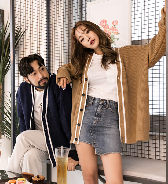 (L-5XL)<BR>마이네임 カーディガン