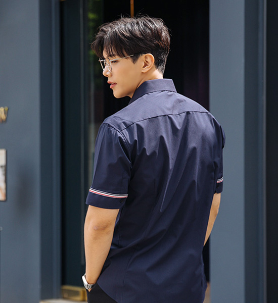 (2XL-5XL)<br>디노 삼선 半袖シャツ