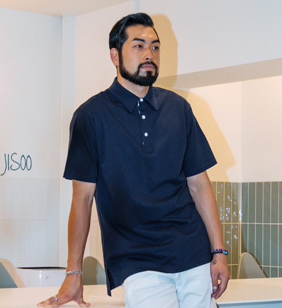 (L~5XL)<br>허배너스 半袖襟Tシャツ