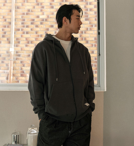 (L-5XL)<BR>플렌티 起毛フードジップアップ
