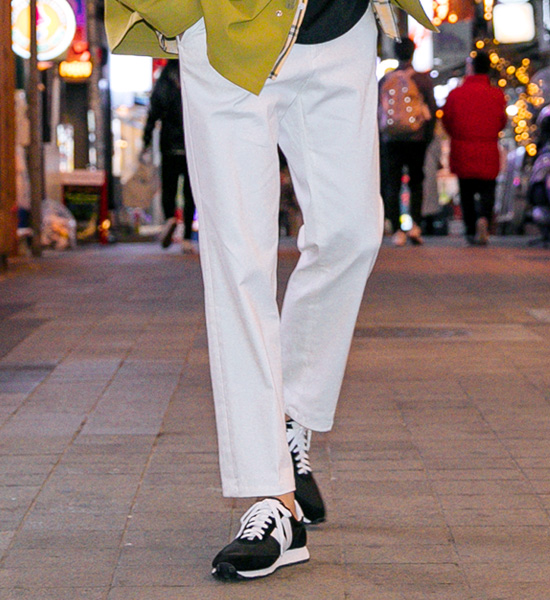 (M~6XL)<BR>나일스 バックバンディング 코튼팬츠 <br><font color="#098a09"><B>長さを選択 (基本的な,ロング+10cm)</B></font>