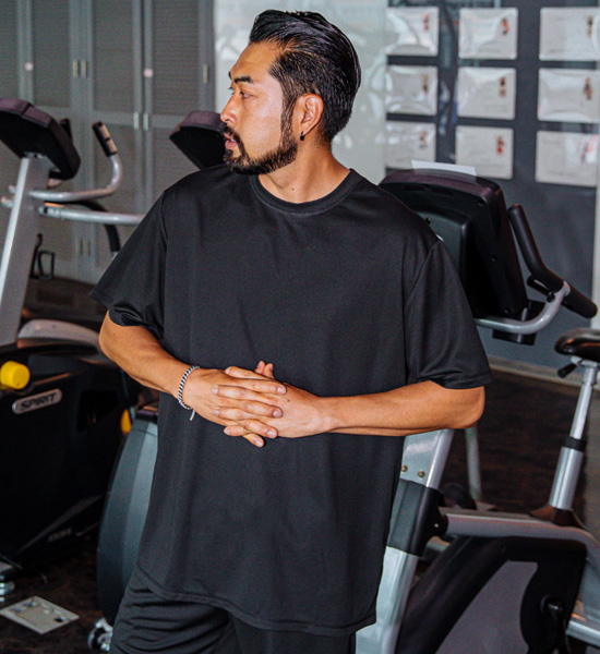 (M-6XL)<br>폼페이 メッシュ半袖Tシャツ<br><font color="#072c81"><B>[ W.DNA ]</B></font>