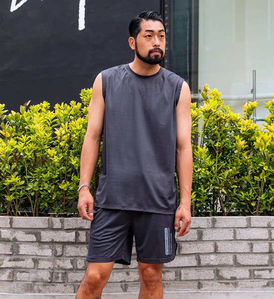 (M-6XL)<BR>키트 레터링 メッシュ나시+해링턴 メッシュ バンディング半ズボン<br><font color=