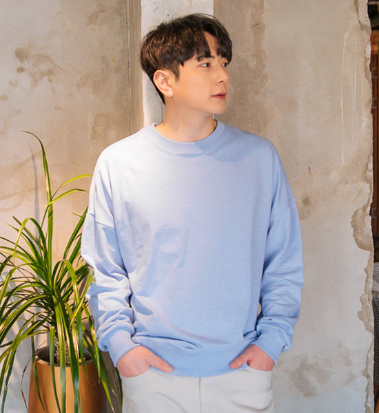(L-5XL)<br>코리닝 무지 マンツーマン