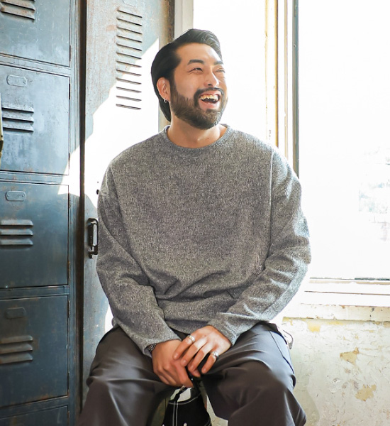 (XL-6XL)<br>엠브로스 リブニット<br><font color="#fb5ec9"><B>[1+1]</B></font>