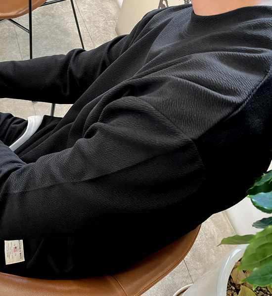 (XL-6XL)<br>루캉 パッチ長袖Tシャツ<br><font color="#fb5ec9"><B>[1+1]</B></font>