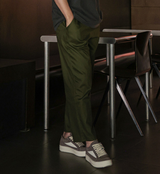(M-3XL)<BR>칼룩 テーパーフィット バンディングパンツ H4007<br><font color="#fb5ec9"><B>[1+1]</B></font>