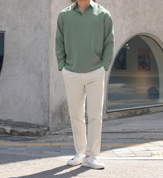 (L-5XL)<BR>더들리 リネンのシャツ
