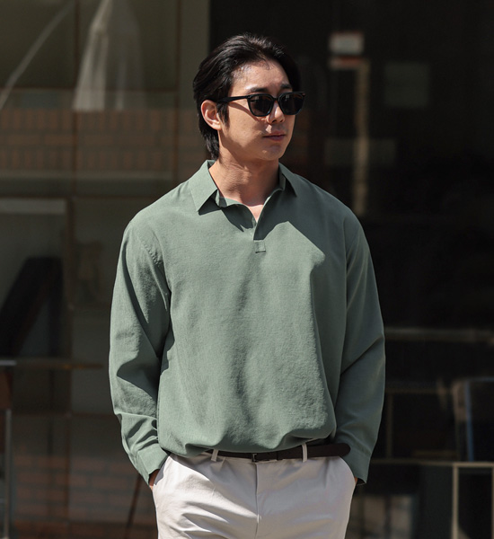 (L-5XL)<BR>더들리 リネンのシャツ