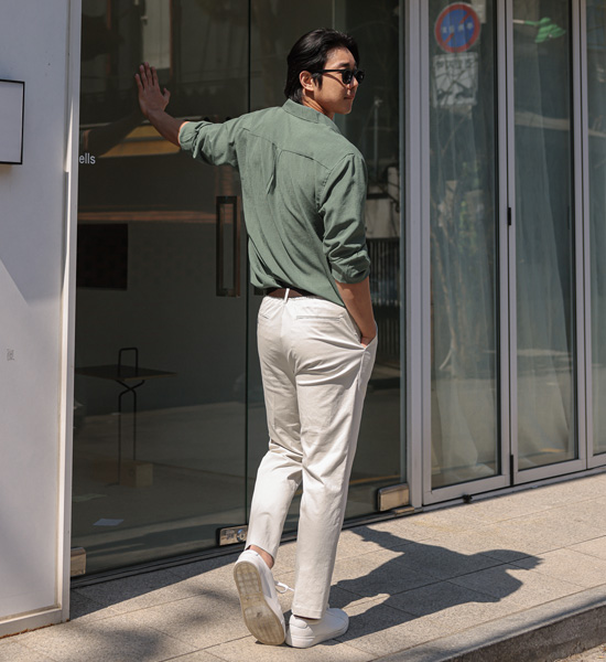 (L-5XL)<BR>더들리 リネンのシャツ