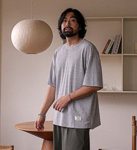(L-5XL)<BR>다날리 ワッフル 半そでティー<br><font color="#fb5ec9"><B>[1+1]</B></font>