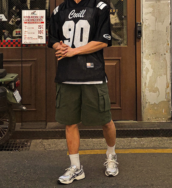 (M-4XL)<br>와이어트 カーゴバンディングショートパンツ